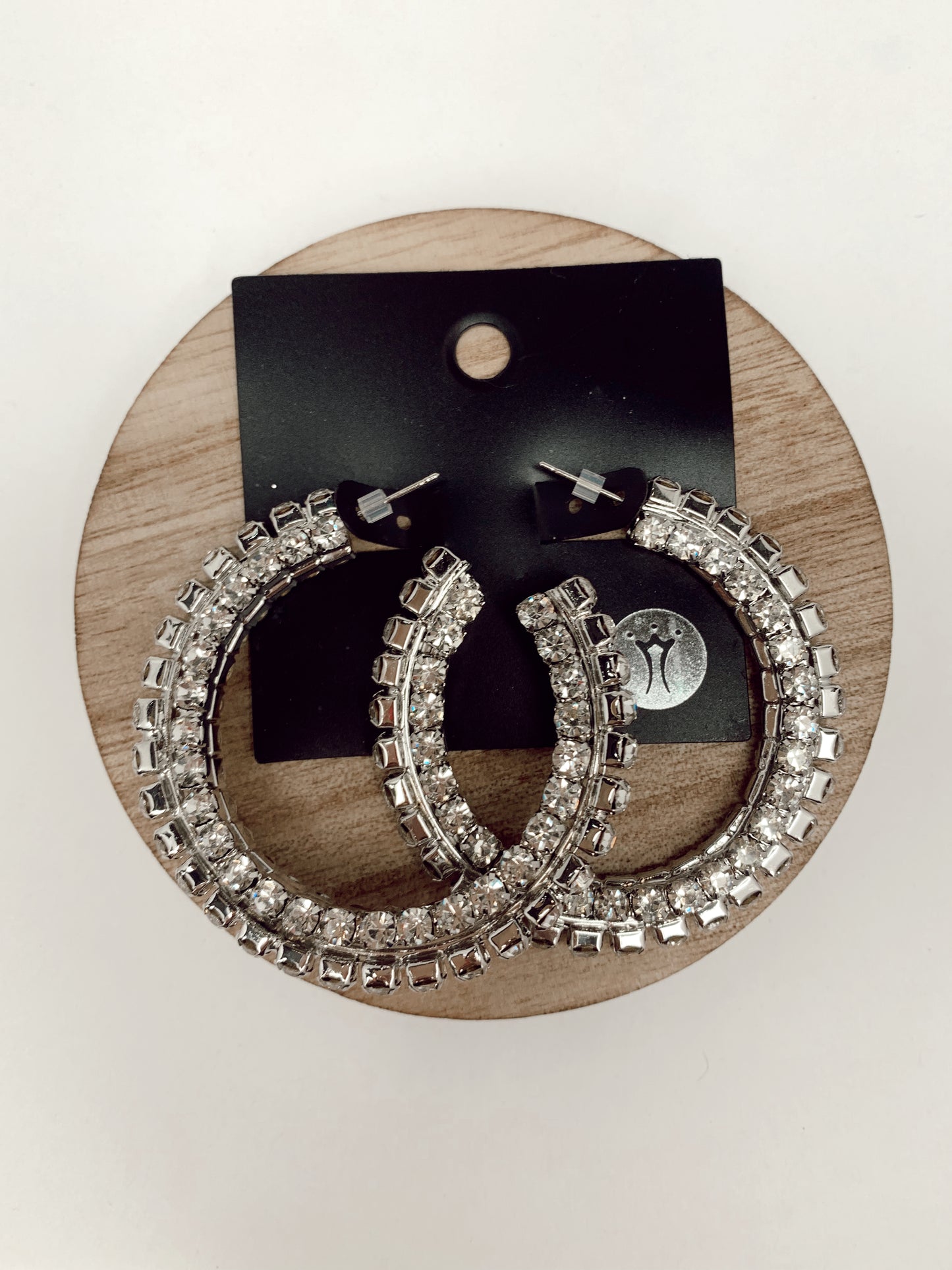 BURNIN' IT DOWN RHINESTONE HOOPS