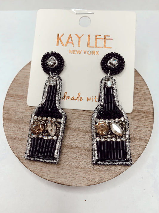 SIPPIN' ON CHAMPAGNE EARRINGS