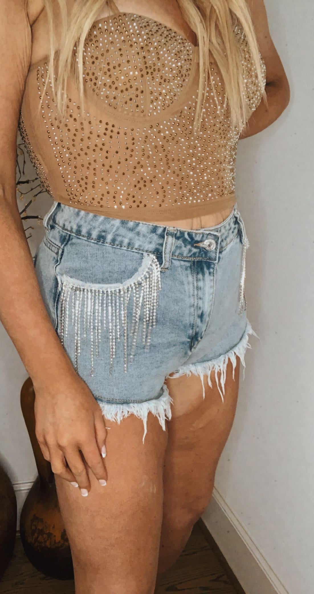 WALLEN STUDDED CROP